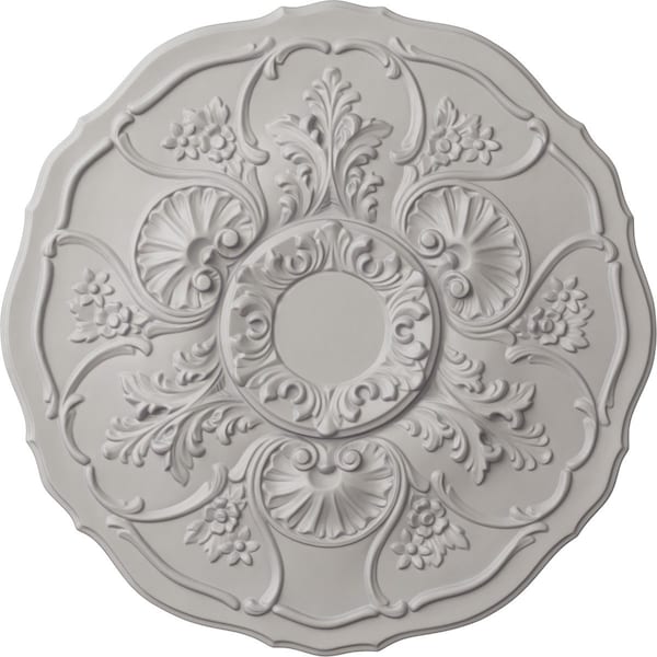 Ekena Millwork Cornelia Ceiling Medallion (Fits Canopies up to 4"), 22 1/2"OD x 1 1/2"P, Ultra Pure White CM22CNUWF - main
